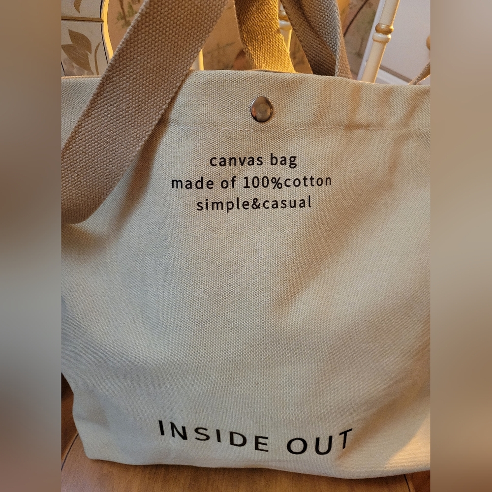 Casual Canvas Tote Bag - Picture 3 of 6